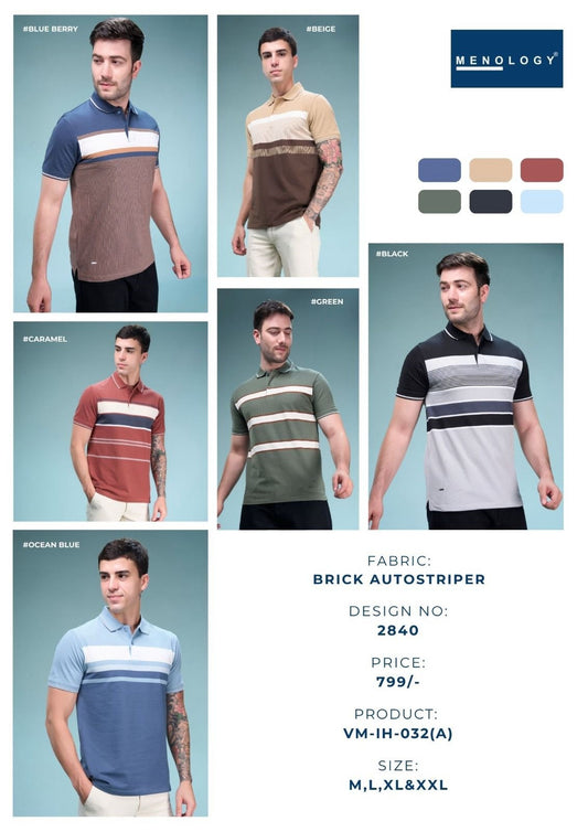 Vm Ih 032 A Menology Auto Stripes Mens Tshirts Wholesale Rate