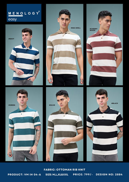 Vm Ih 04 A 2884 Polo Menology Ottoman Rib Knit Mens Tshirts Wholesale
