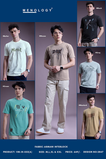 Vm Ih 053(A) 2847 Menology Interlock Mens Tshirts Manufacturer Gujarat