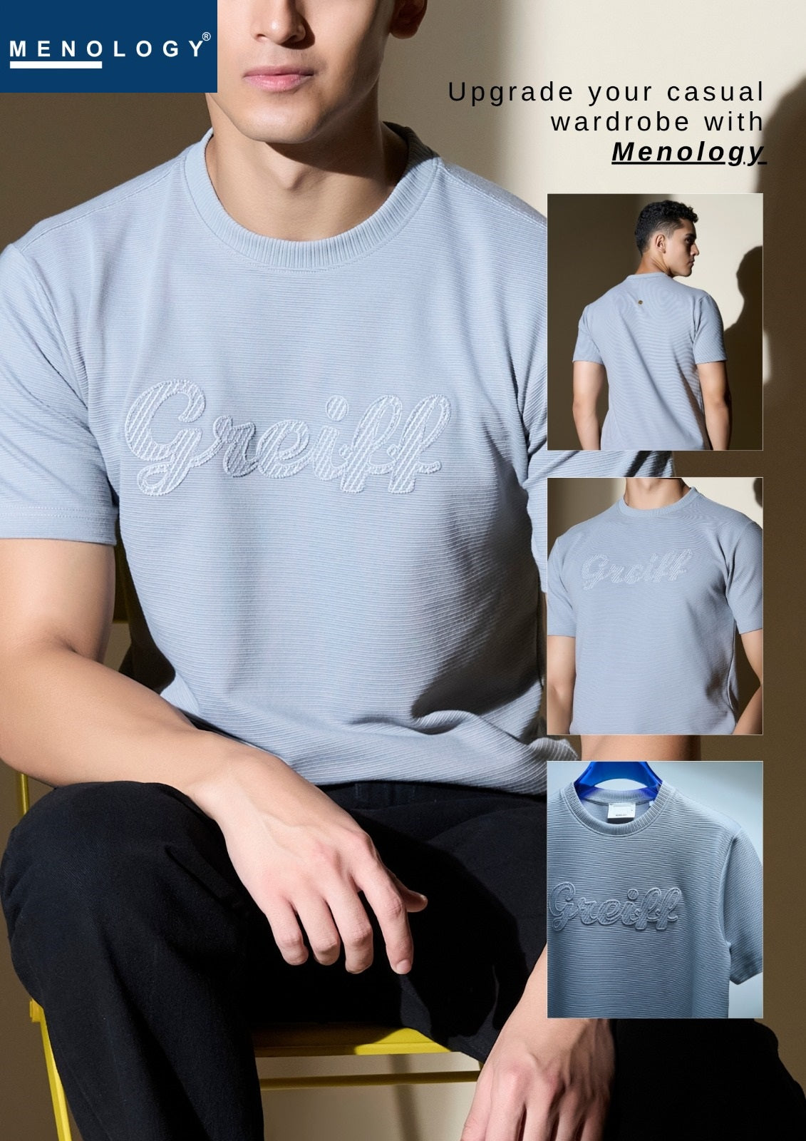 Vm Ih 070 A Knit Menology Cord Mens Tshirts Exporter Gujarat