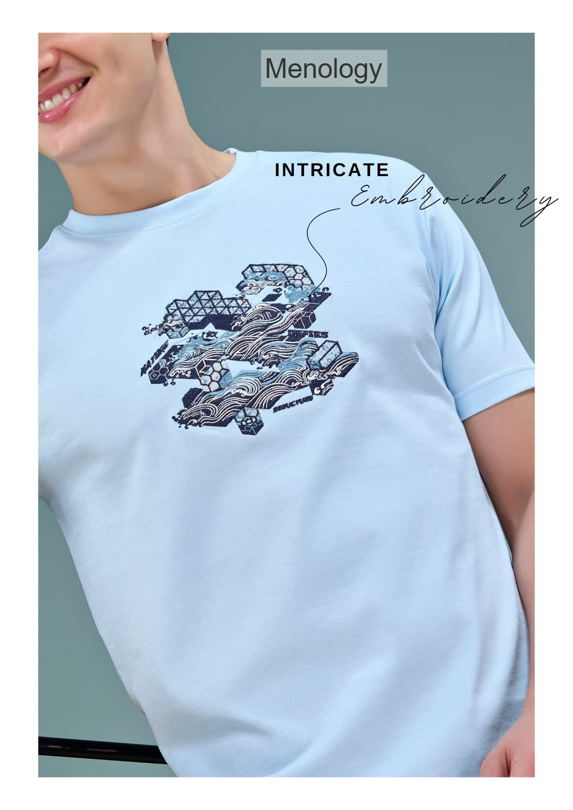 Vm Rbs J 03 (A) 2879 Heavy Embroidery Menology Imported Mens Tshirts Manufacturer India
