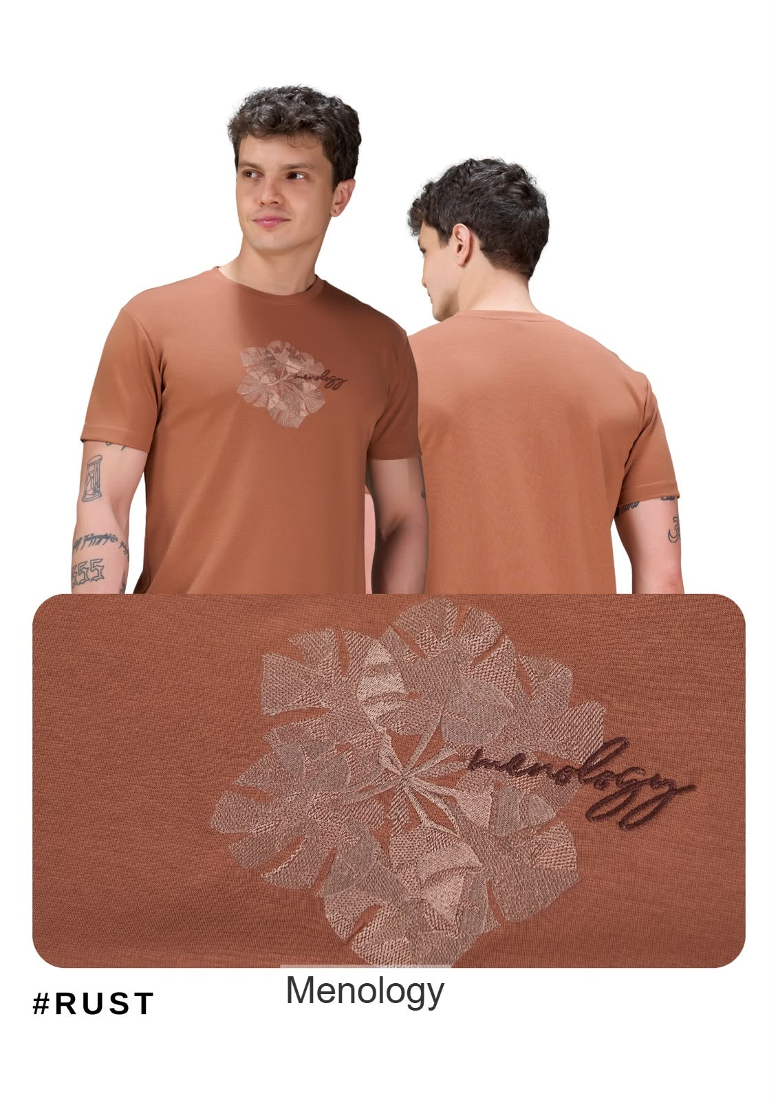 Vm Rbs J 03 (A) 2879 Heavy Embroidery Menology Imported Mens Tshirts Manufacturer India