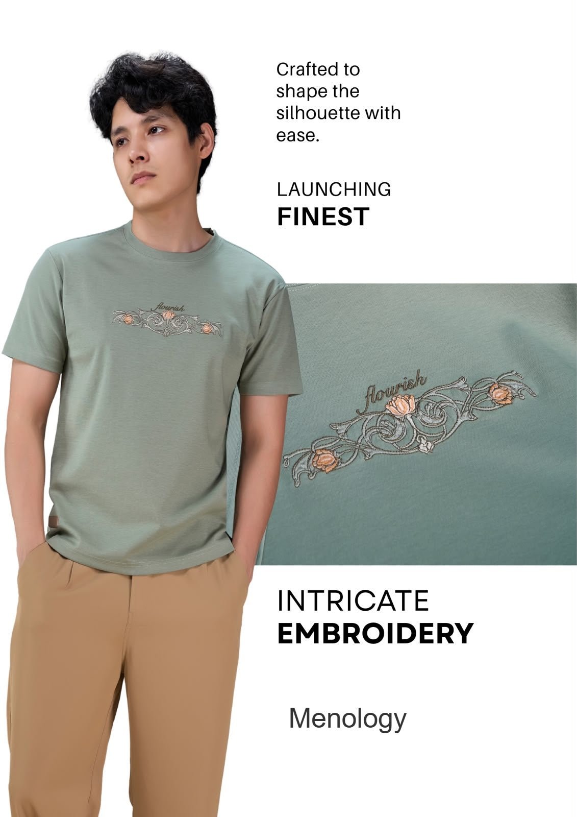 Vm Rbs J 03 (A) 2879 Heavy Embroidery Menology Imported Mens Tshirts Manufacturer India