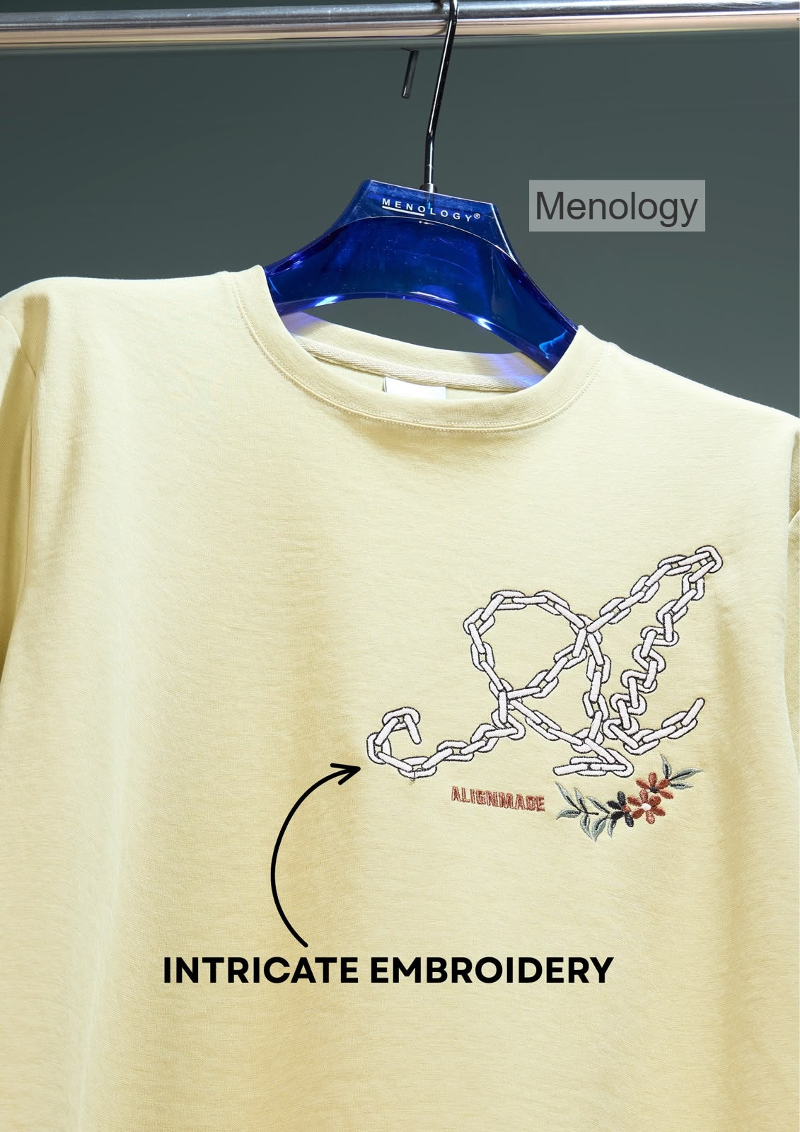 Vm Rbs J 03 (A) 2879 Heavy Embroidery Menology Imported Mens Tshirts Manufacturer India