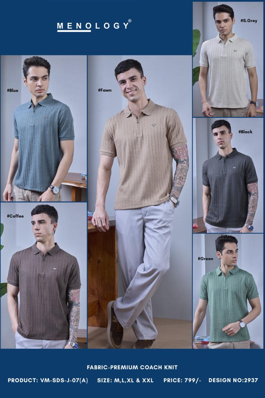 Vm Sds-J-07(A) 2937 Polo Menology Knit Mens Tshirts Wholesaler Ahmedabad