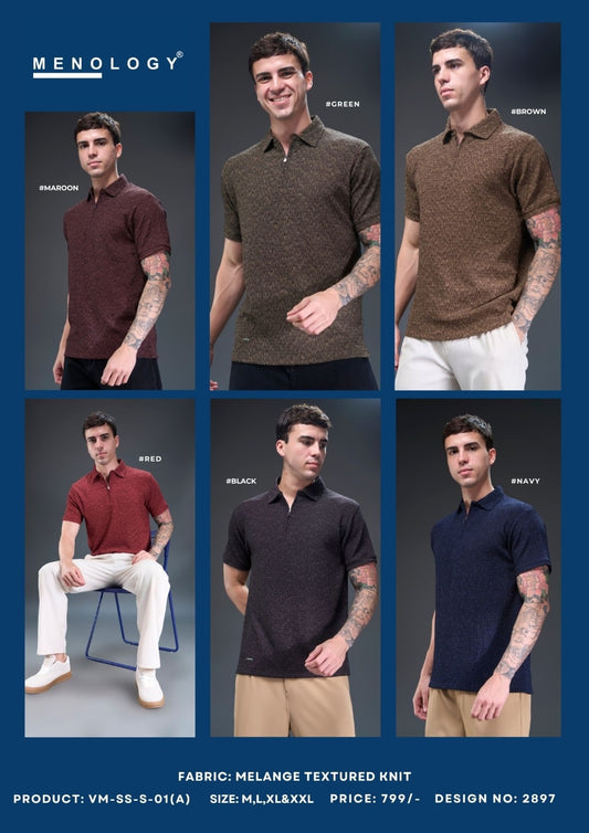 Vm Ss-S-01 (A) 2897 Menology Knit Mens Tshirts Exporter India