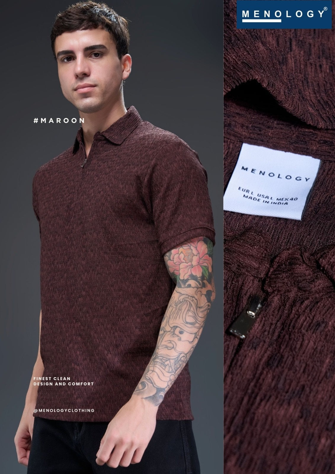 Vm Ss-S-01 (A) 2897 Menology Knit Mens Tshirts Exporter India