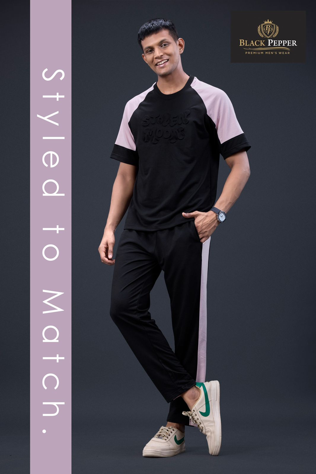 Vno 324 To 329 Black Pepper Looper Mens Co Ord Set Supplier Gujarat