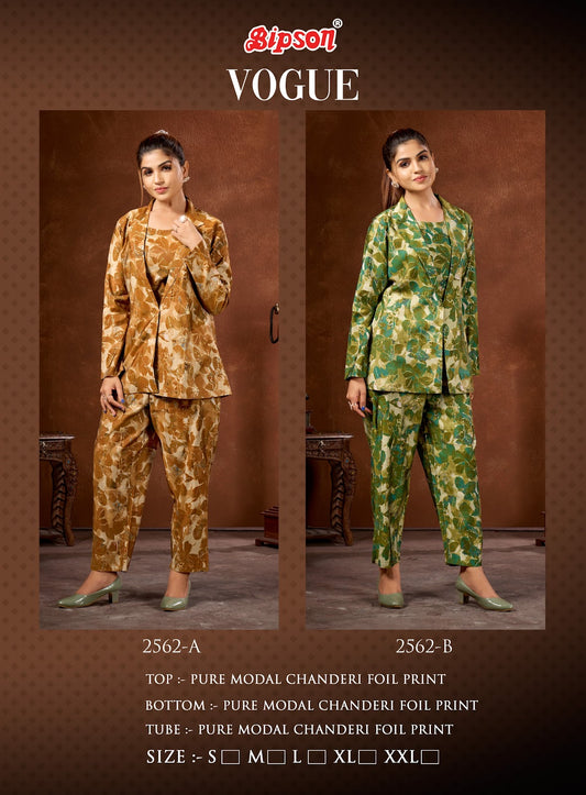 Vogue 2562 Bipson Prints Modal Chanderi Co Ord Set