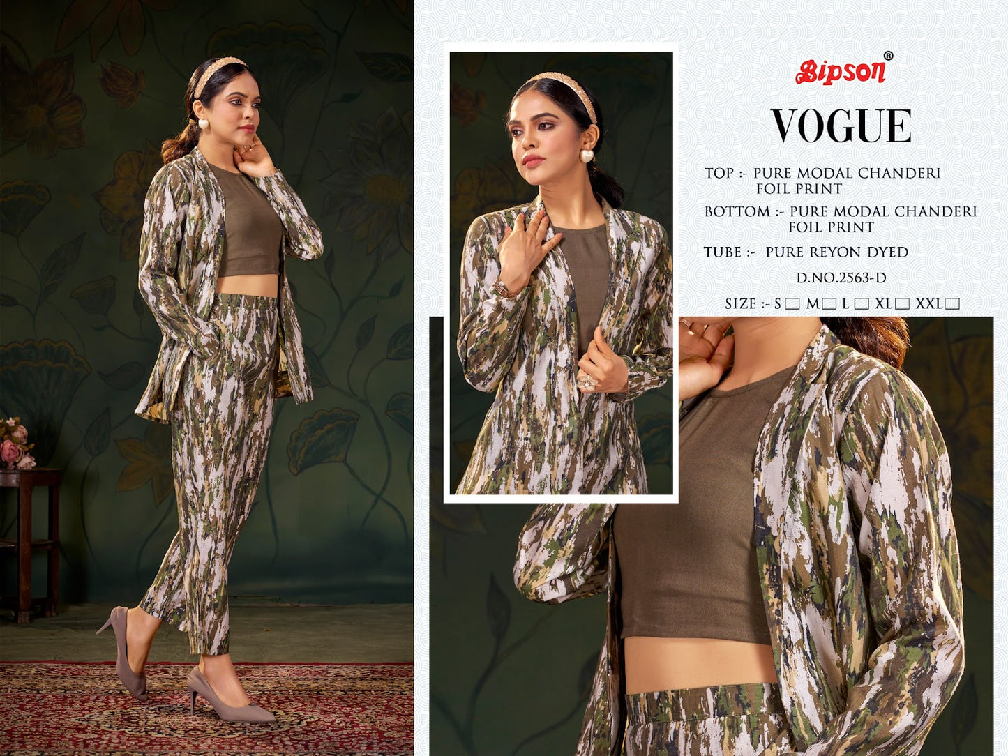 Vogue 2563 Bipson Prints Modal Chanderi Co Ord Set