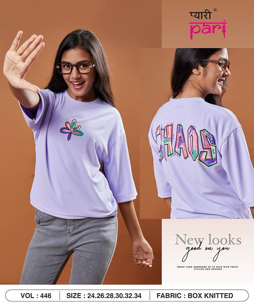 Vol-446 Pyari Pari Knit Girls Top Wholesaler