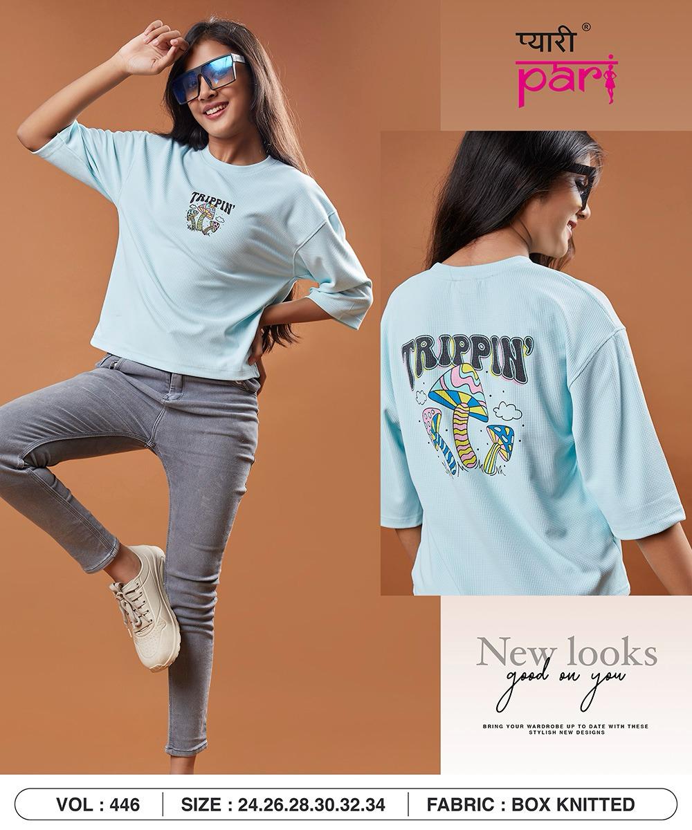 Vol-446 Pyari Pari Knit Girls Top Wholesaler