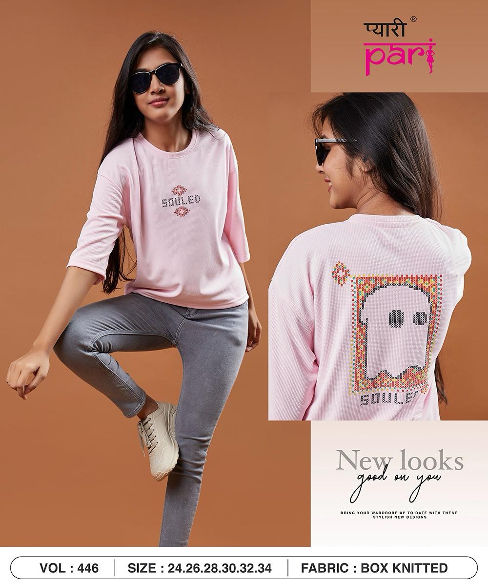 Vol-446 Pyari Pari Knit Girls Top Wholesaler