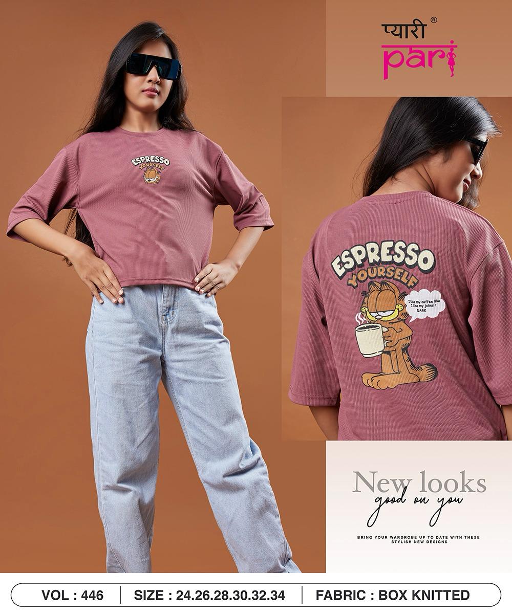 Vol-446 Pyari Pari Knit Girls Top Wholesaler