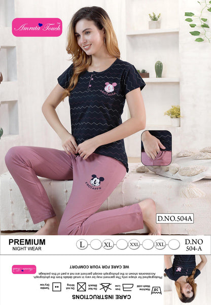 Vol 504 Kavyansika Pyjama Night Suits