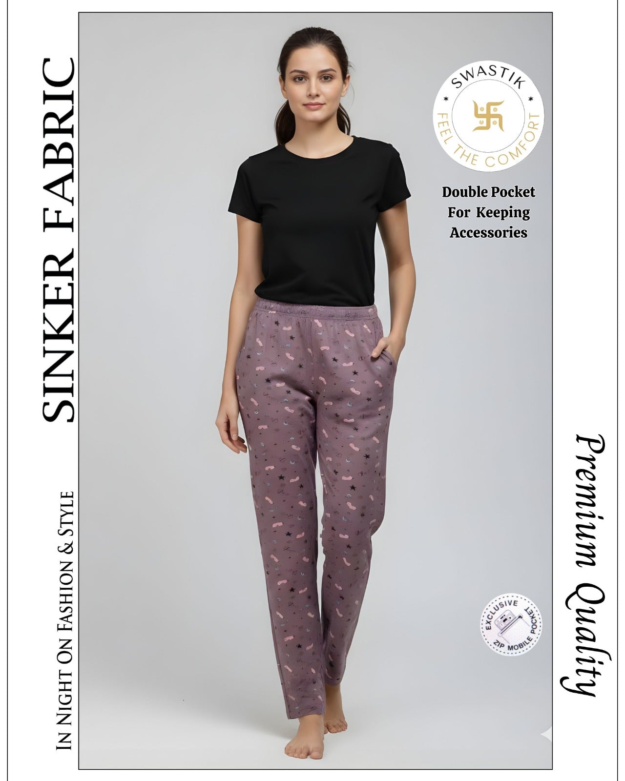Vol 0003 C Swastik Sinker Women Night Lower Exporter Ahmedabad