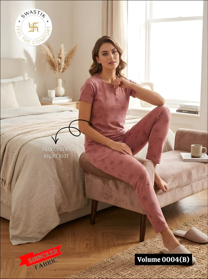 Vol 0004 B Swastik Sinker Pyjama Night Suits Exporter Gujarat