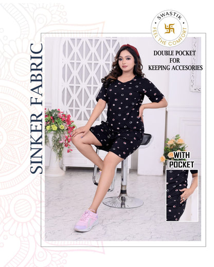 Vol 0004 D Swastik Sinker Shorts Night Suits Supplier Ahmedabad