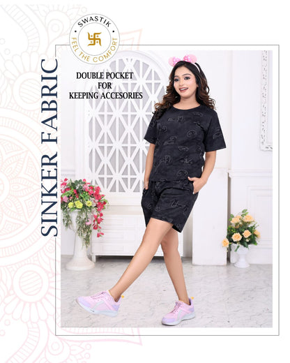 Vol 0004 D Swastik Sinker Shorts Night Suits Supplier Ahmedabad