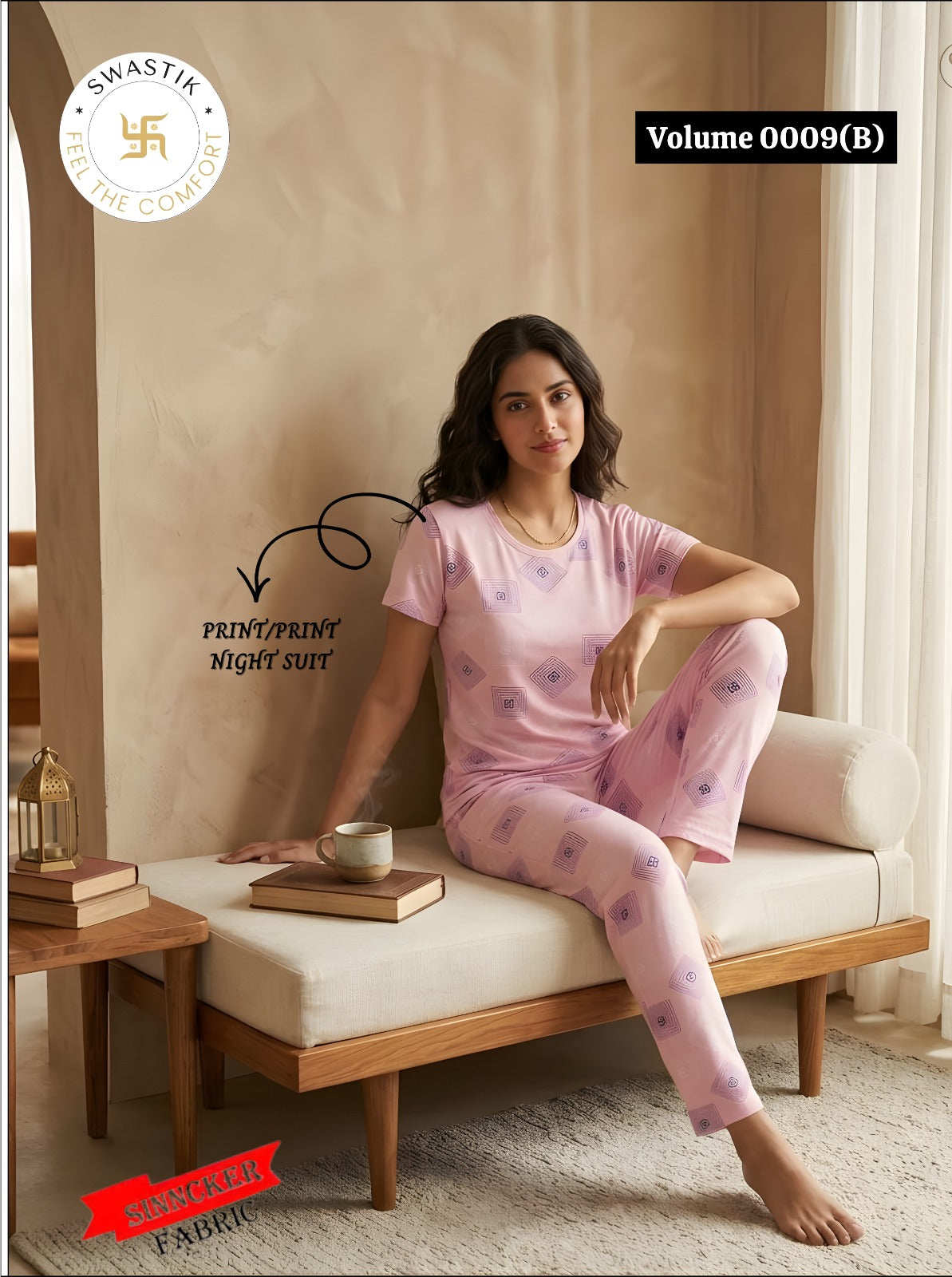 Vol 0009 B Swastik Sinker Pyjama Night Suits Exporter