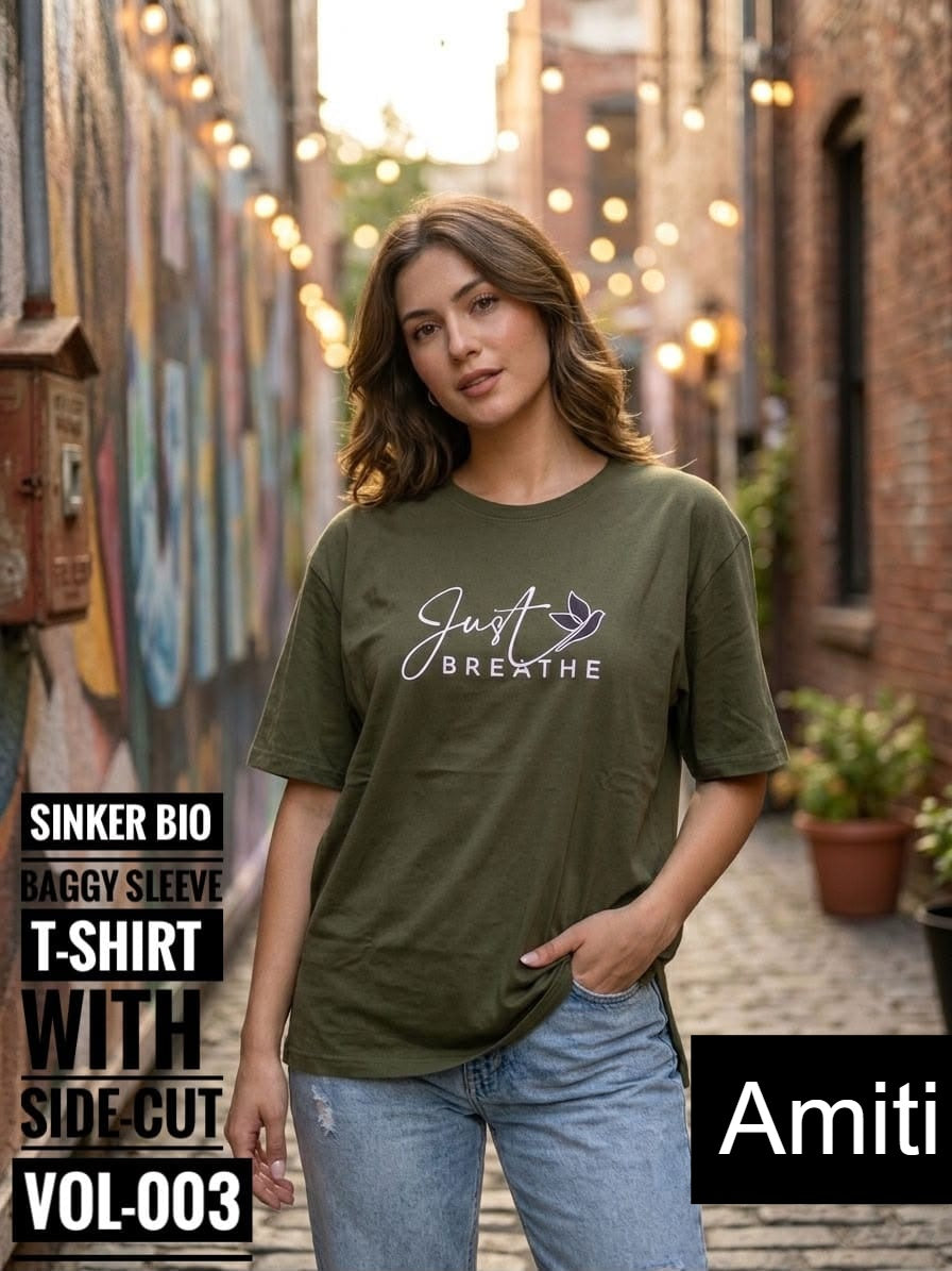 Vol 003 Baggy Amiti Cotton Women Tshirt Wholesale Price