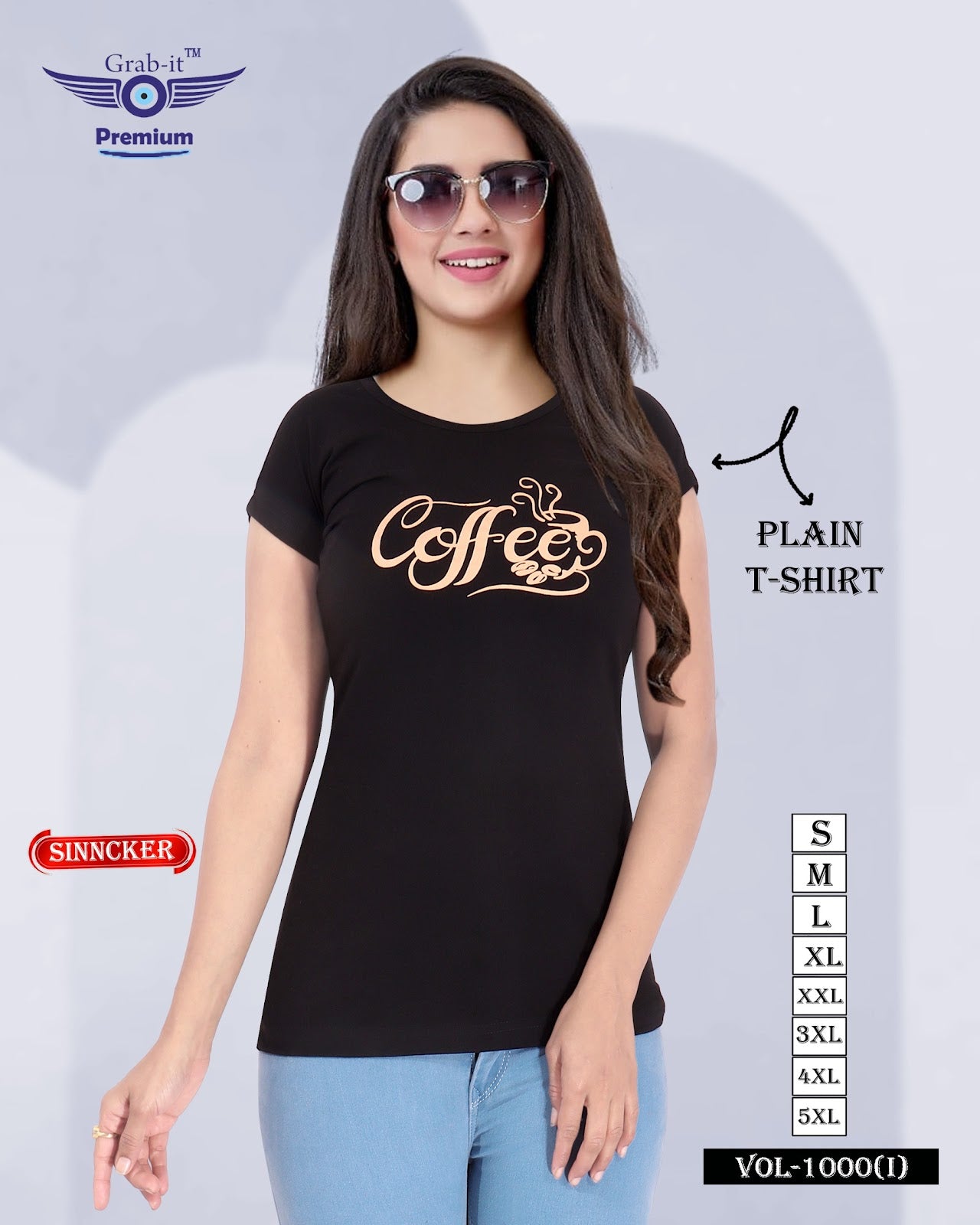 Vol 1000 I Grab It Sinker Women Tshirt Exporter Ahmedabad
