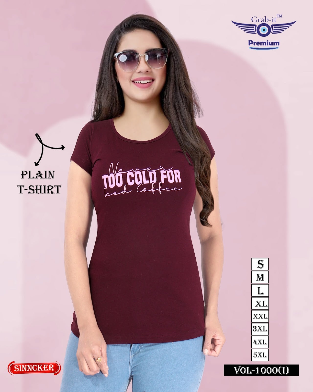 Vol 1000 I Grab It Sinker Women Tshirt Exporter Ahmedabad
