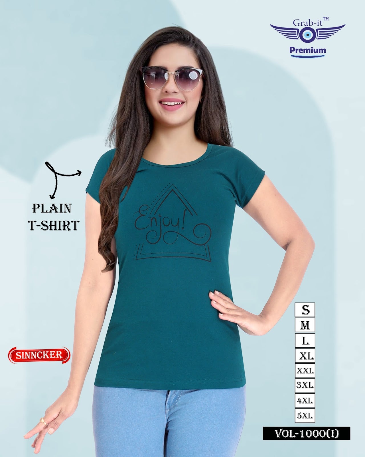 Vol 1000 I Grab It Sinker Women Tshirt Exporter Ahmedabad