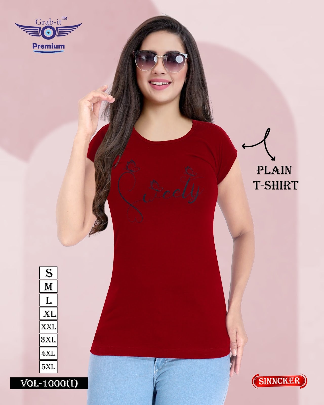 Vol 1000 I Grab It Sinker Women Tshirt Exporter Ahmedabad