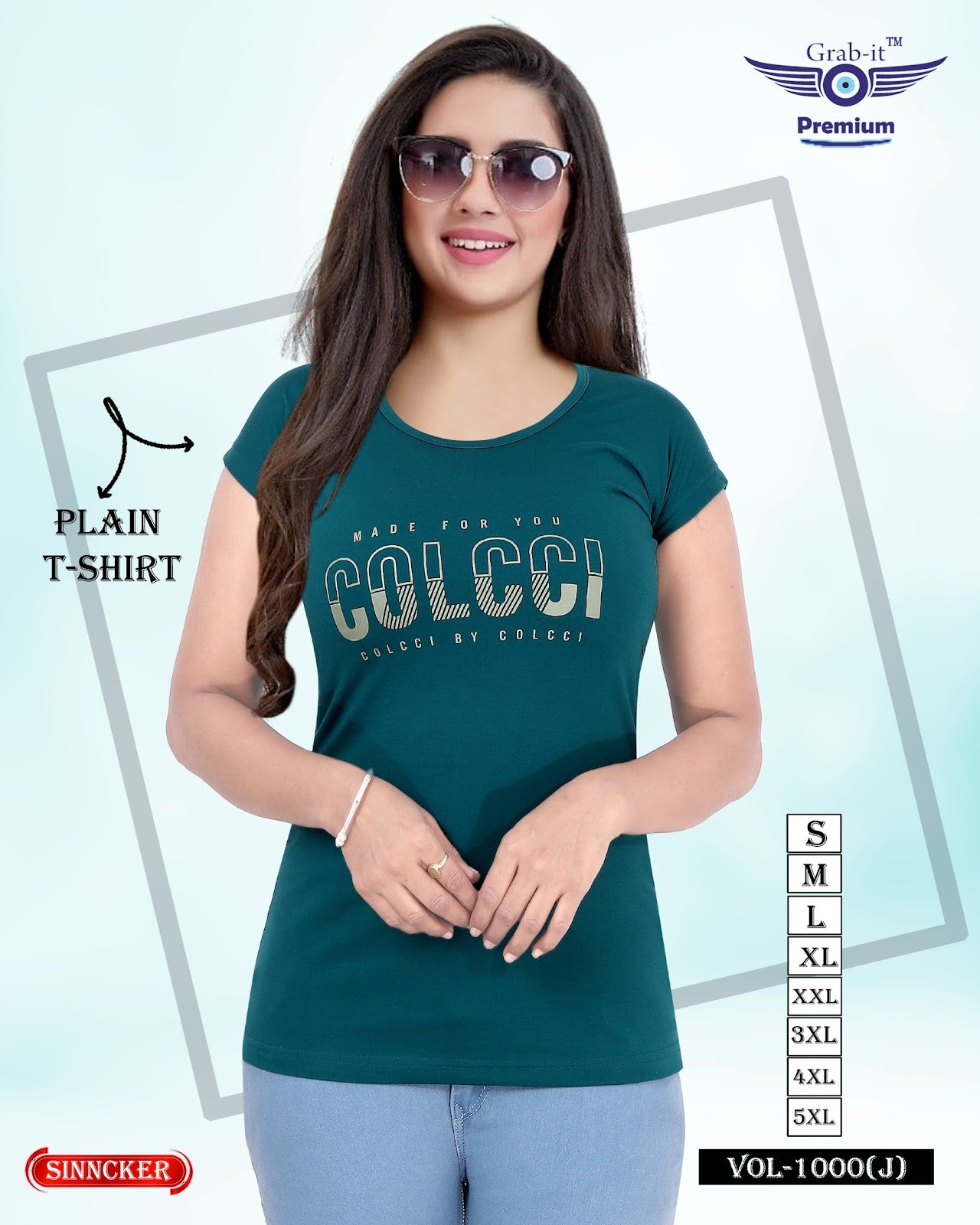 Vol 1000 J Grab It Sinker Women Tshirt Exporter Ahmedabad