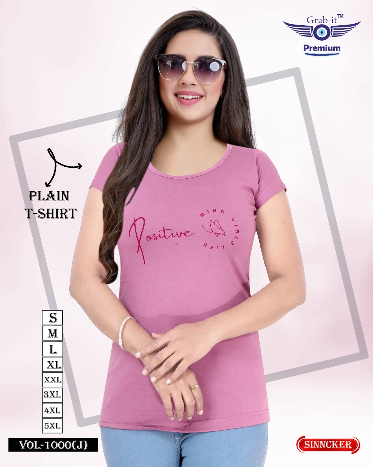 Vol 1000 J Grab It Sinker Women Tshirt Exporter Ahmedabad