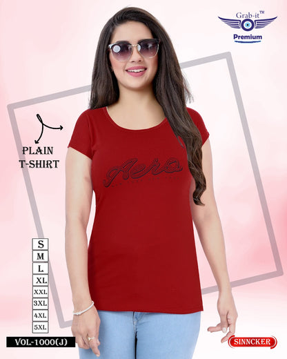 Vol 1000 J Grab It Sinker Women Tshirt Exporter Ahmedabad