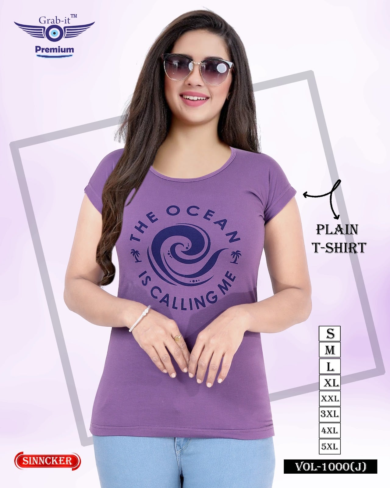 Vol 1000 J Grab It Sinker Women Tshirt Exporter Ahmedabad