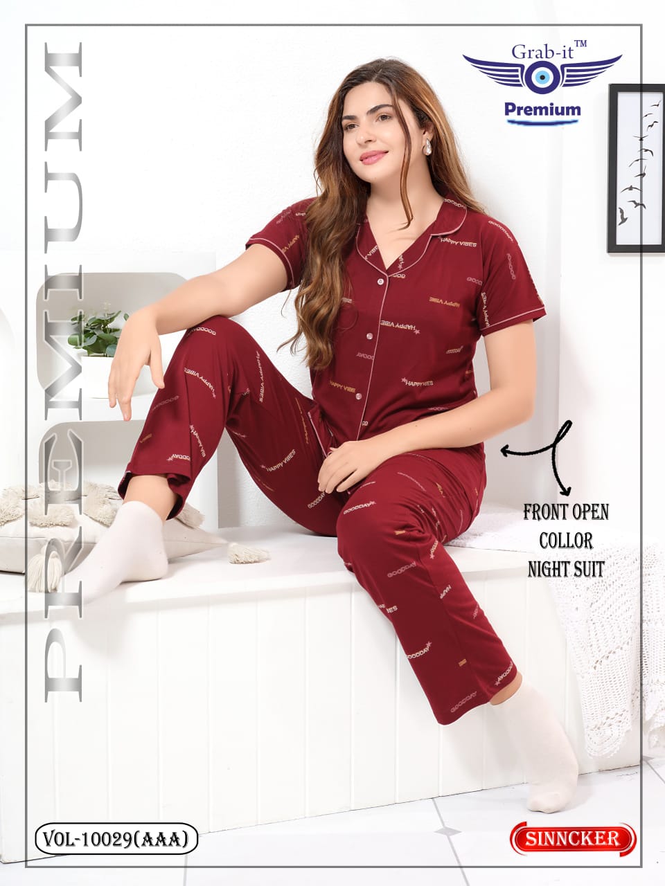 Vol 10029 Aaa Grab It Sinker Collar Night Suits Supplier Gujarat