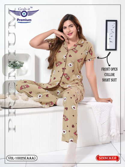 Vol 10029 Aaa Grab It Sinker Collar Night Suits Supplier Gujarat