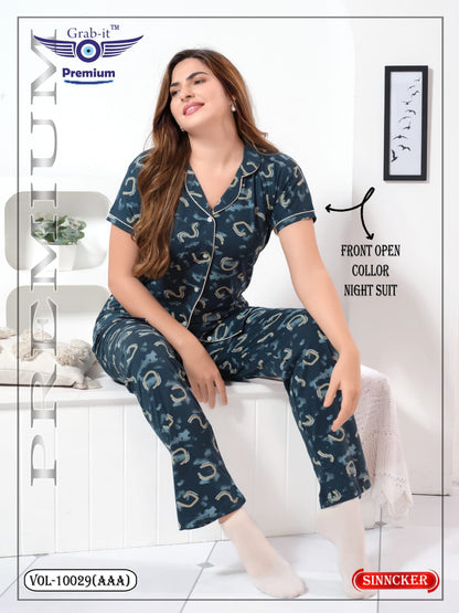 Vol 10029 Aaa Grab It Sinker Collar Night Suits Supplier Gujarat