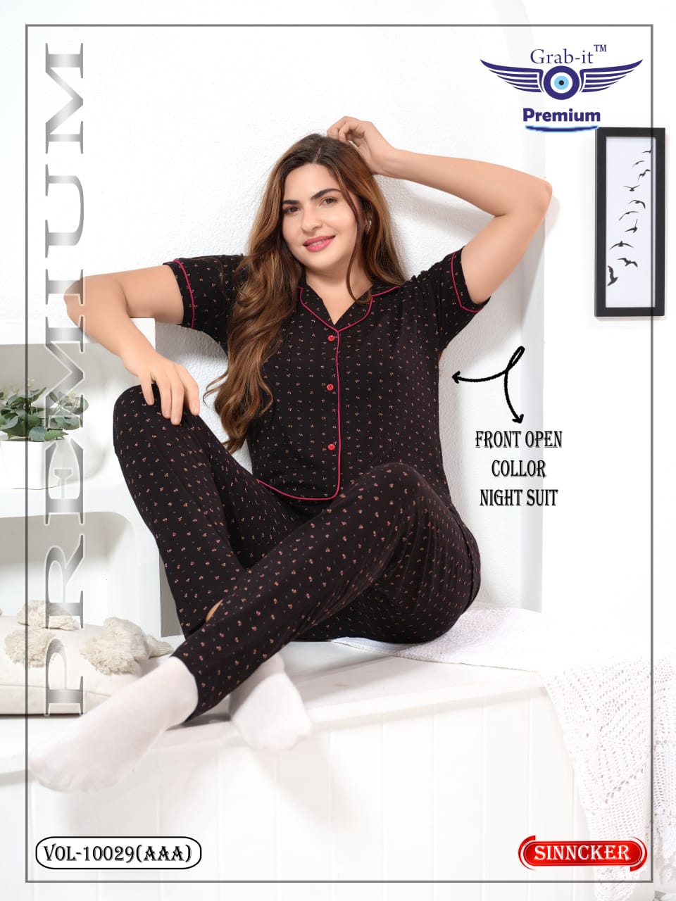 Vol 10029 Aaa Grab It Sinker Collar Night Suits Supplier Gujarat