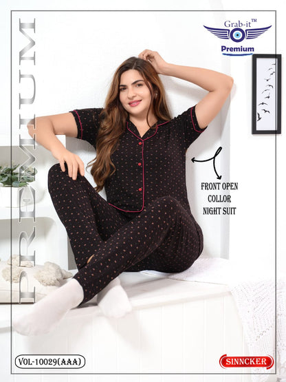 Vol 10029 Aaa Grab It Sinker Collar Night Suits Supplier Gujarat