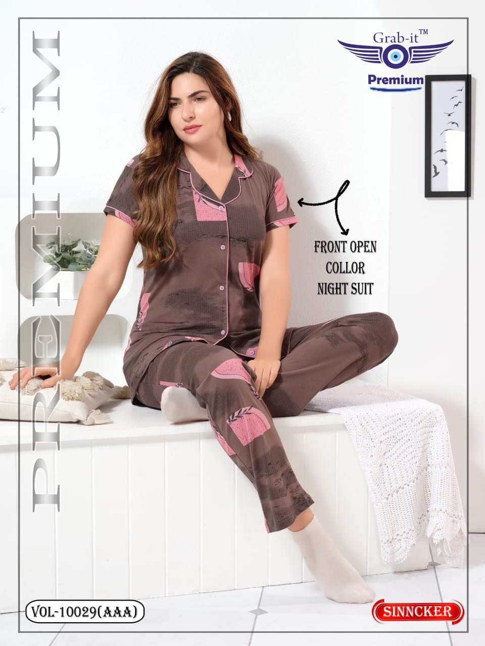 Vol 10029 Aaa Grab It Sinker Collar Night Suits Supplier Gujarat