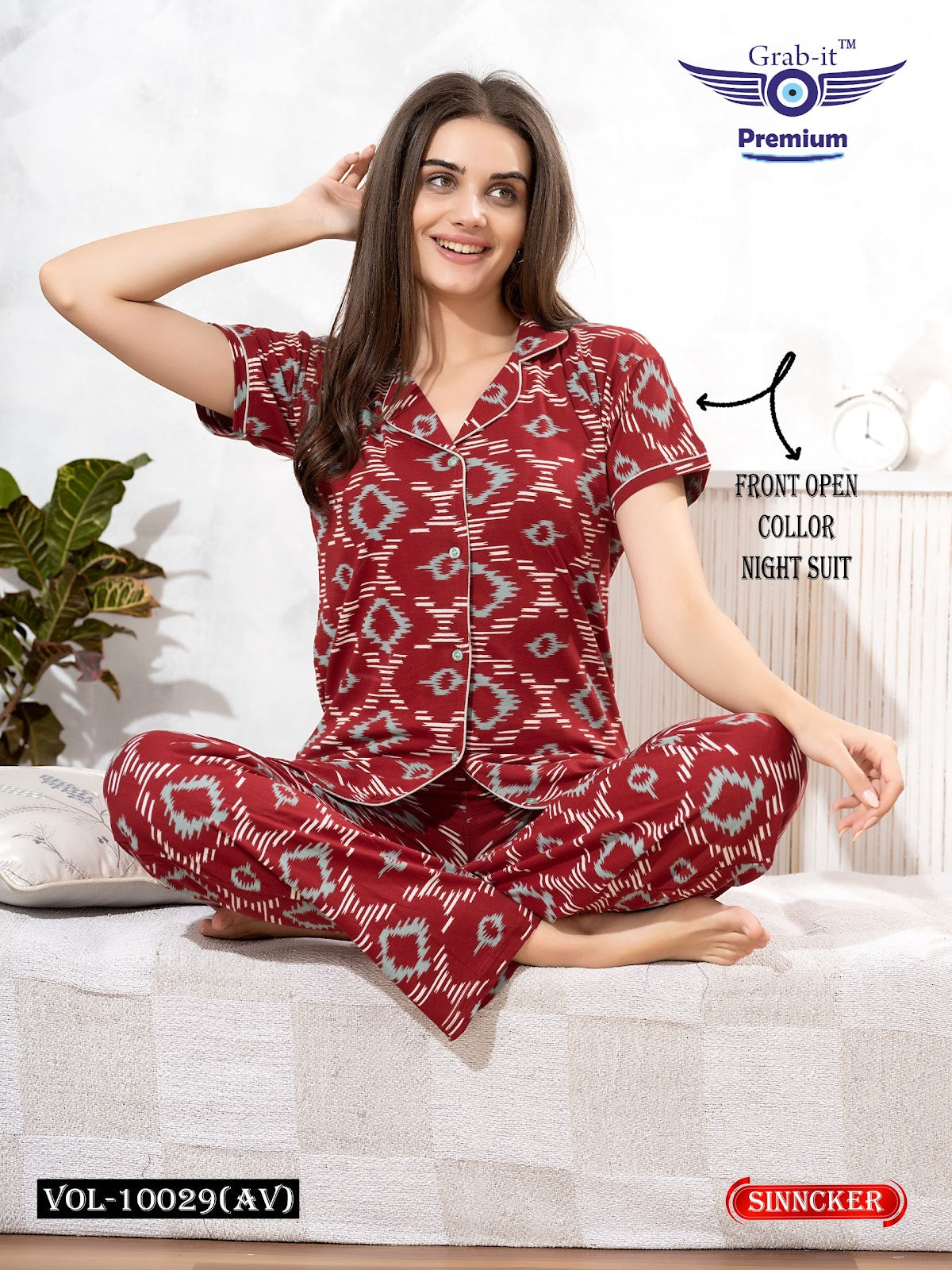 Vol 10029 Av Grab It Sinker Collar Night Suits Manufacturer Ahmedabad