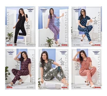 Vol 10029 Ba Grab It Sinker Collar Night Suits Wholesaler Ahmedabad