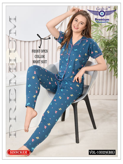 Vol 10029 Bb Grab It Sinker Collar Night Suits Manufacturer Gujarat