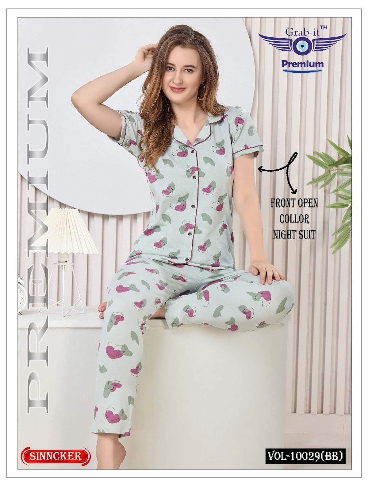 Vol 10029 Bb Grab It Sinker Collar Night Suits Manufacturer Gujarat