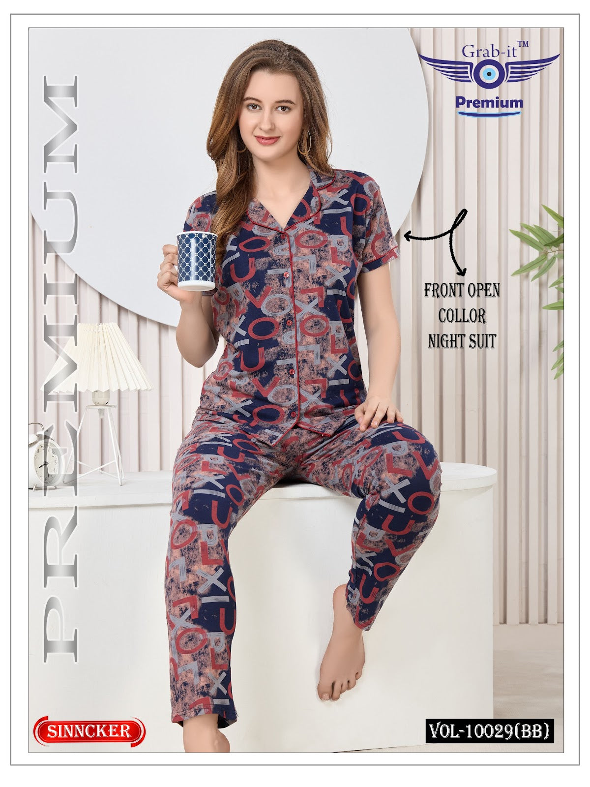 Vol 10029 Bb Grab It Sinker Collar Night Suits Manufacturer Gujarat