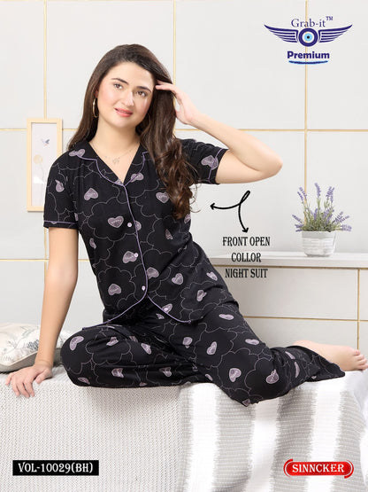 Vol 10029 Bh Grab It Sinker Collar Night Suits Manufacturer