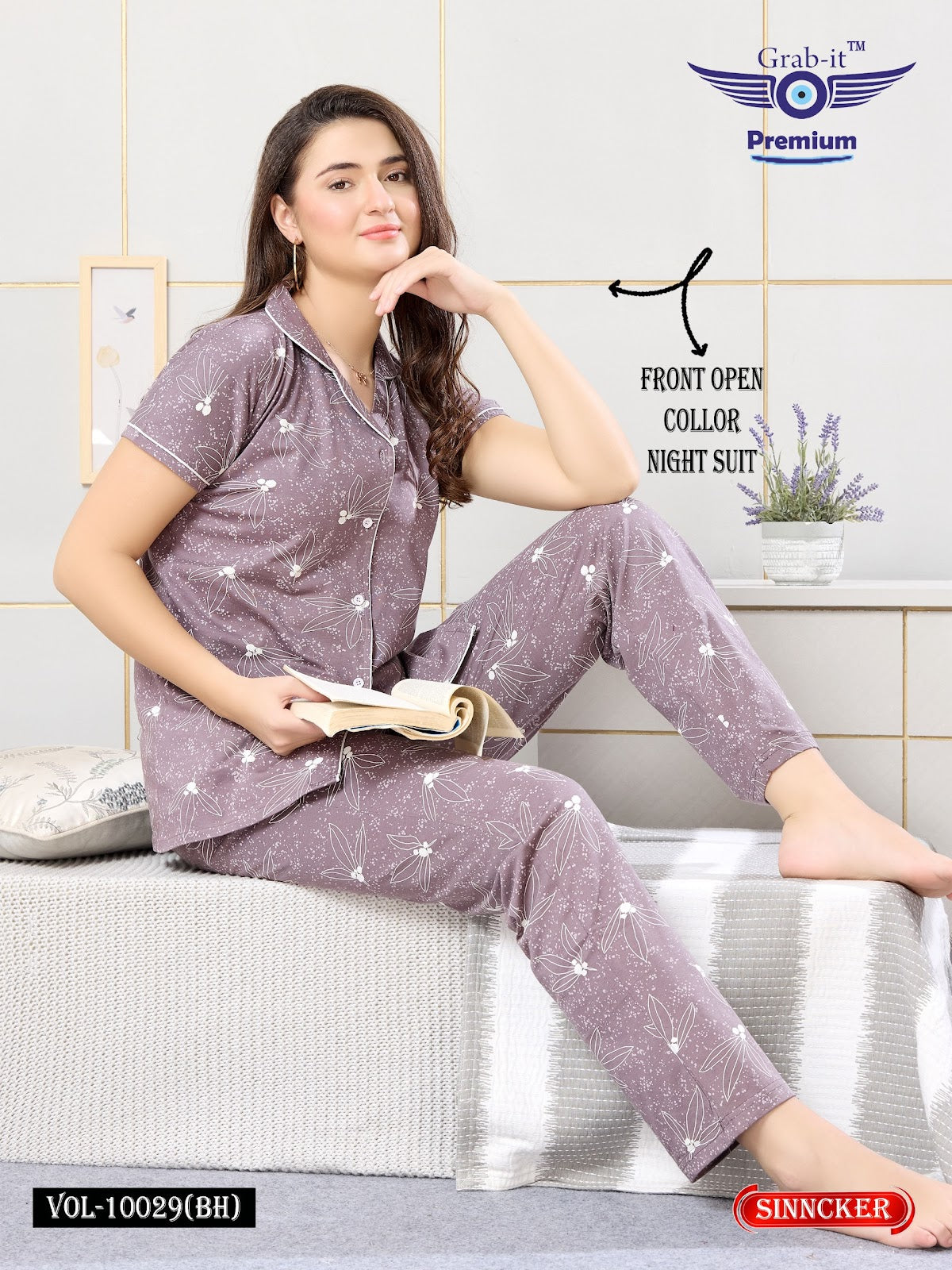 Vol 10029 Bh Grab It Sinker Collar Night Suits Manufacturer