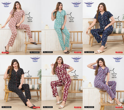 Vol 10029 Bn Grab It Collar Night Suits Wholesaler
