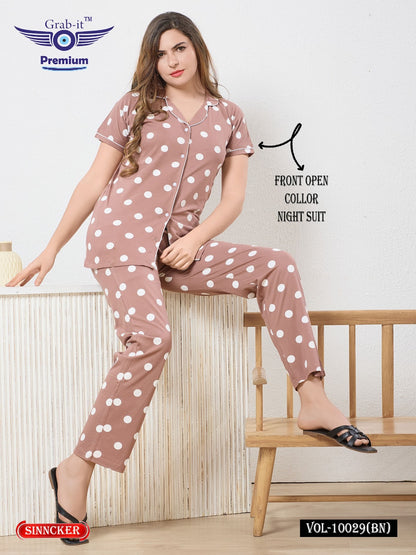 Vol 10029 Bn Grab It Collar Night Suits Wholesaler