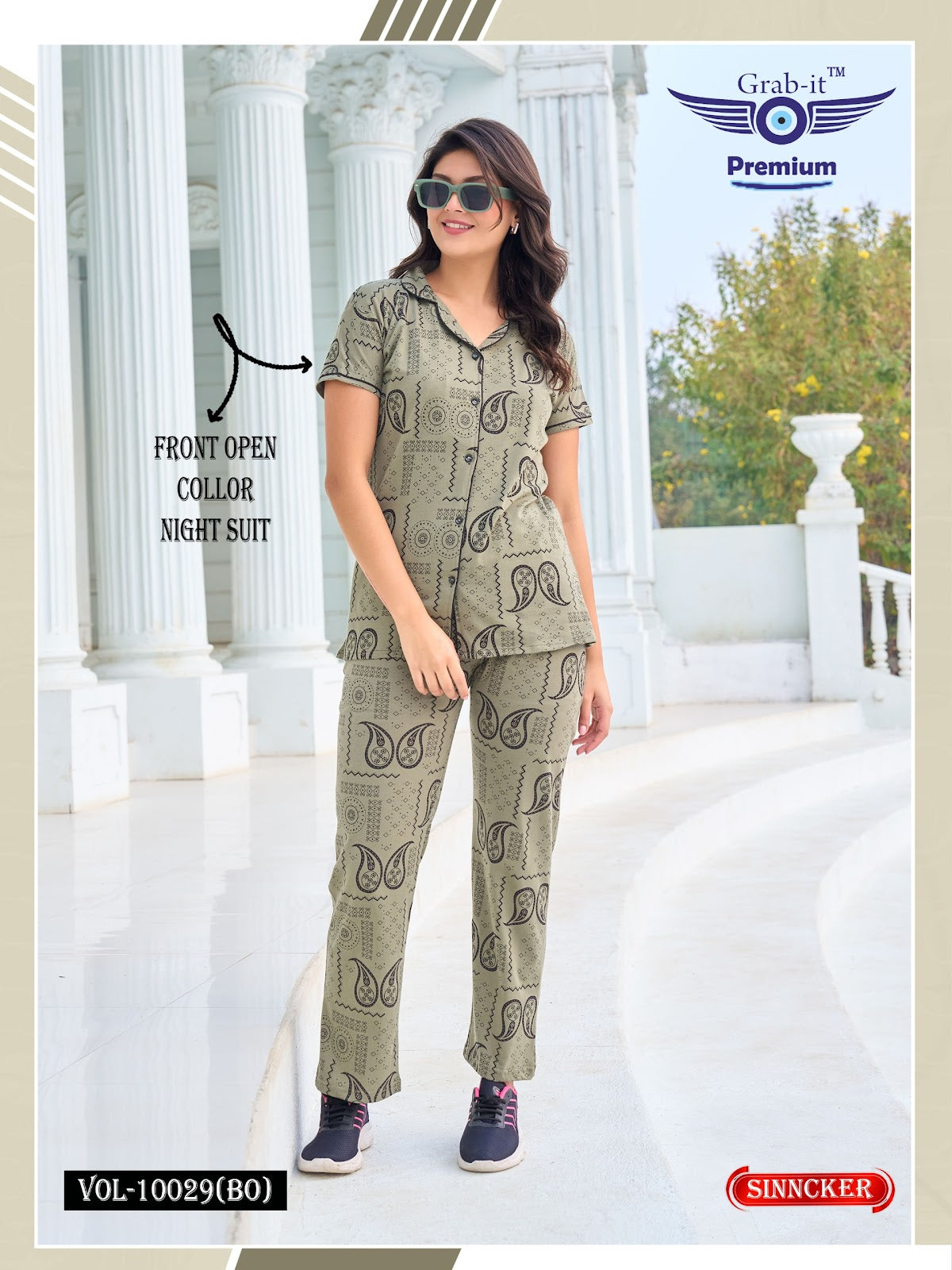 Vol 10029 Bo Grab It Sinker Collar Night Suits Manufacturer Gujarat
