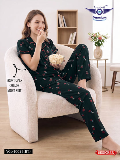 Vol 10029 Bt Grab It Sinker Collar Night Suits Wholesale Price